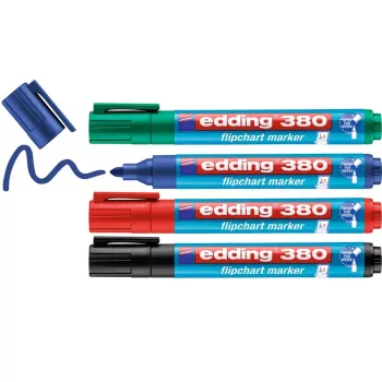 Rotulador Edding 380 punta redonda negro azul verde rojo