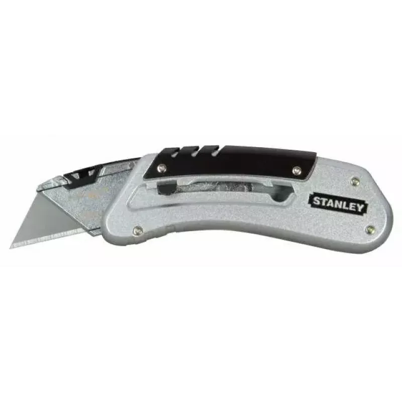 Cúter Stanley 0-10-810 negro metálico con hoja recambiable