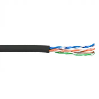 Cable de red ACT CAT5E U/UTP flexible negro 100 m