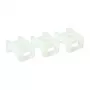 ACT Base de montaje para bridas con tornillo, transparente, blanco, nailon, 100 uds., 23 mm, 16 mm, 9 mm