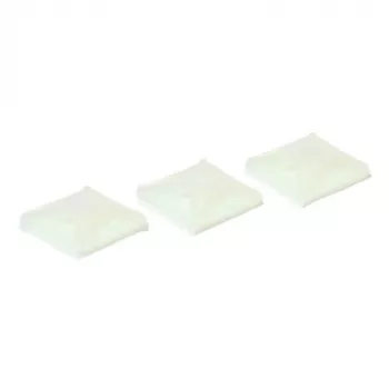 ACT Soporte para bridas autoadhesivo, ancho máximo 5,50 mm, transparente, nailon, 100 uds.