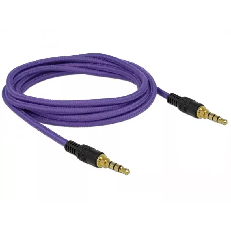 Cable de audio 3,5 mm DeLOCK 85599 2 m morado