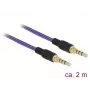 Cable de audio 3,5 mm DeLOCK 85599 2 m morado