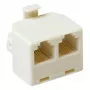 Adaptador en T modular RJ ACT: 2x RJ-12 hembra - 1x RJ-12 macho