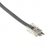 Conector modular ACT RJ45 (8P/8C) CAT6 Easyconnect no apantallado para cable redondo con conductores macizos o flexibles