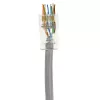 Conector modular ACT RJ45 (8P/8C) CAT6 Easyconnect no apantallado para cable redondo con conductores macizos o flexibles