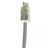 Conector modular ACT RJ45 (8P/8C) CAT6 easyconnect apantallado para cable redondo con hilos macizos o flexibles