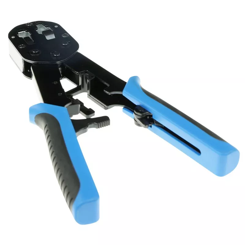 Herramienta de crimpado modular ACT para conectores RJ45 pasantes
