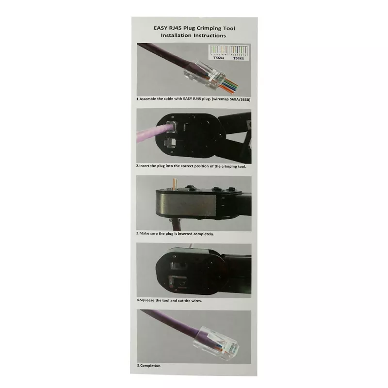 Herramienta de crimpado modular ACT para conectores RJ45 pasantes