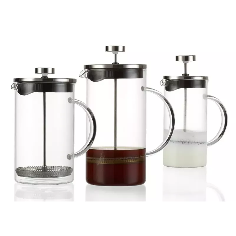 Prensa francesa Ritzenhoff & Breker Rio 0,8 L Negro Plata Transparente