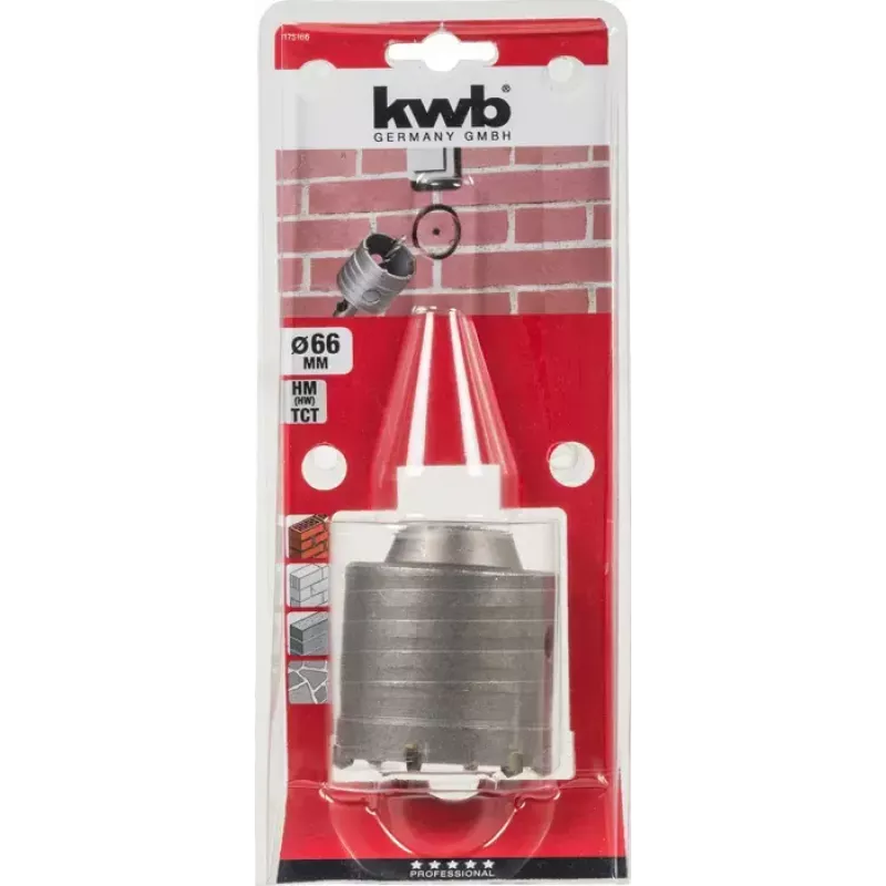 Broca piloto KWB 175166 6,6 cm para hormigón, granito, mármol