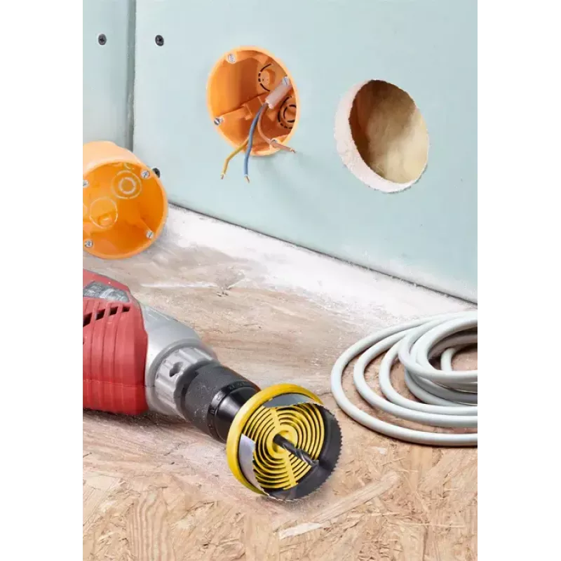 Set de sierras de corona KWB 599100 7 piezas 6,3 cm para madera y plástico