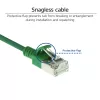 Cable de red patch slimline para centro de datos ACT verde 5 m LSZH U/FTP CAT6A snagless con conectores RJ45