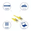 Cable de red patch slimline para centro de datos ACT amarillo 0,5 metros LSZH U/FTP CAT6A sin lengüeta con conectores RJ45