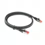 Cable de red patch ACT negro 1 metro CAT6A U/FTP PVC altamente flexible, sin enredos, con conectores RJ45 sin lengüeta