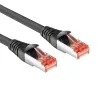 Cable de red patch ACT negro 5 metros CAT6A U/FTP PVC altamente flexible sin enredos con conectores RJ45