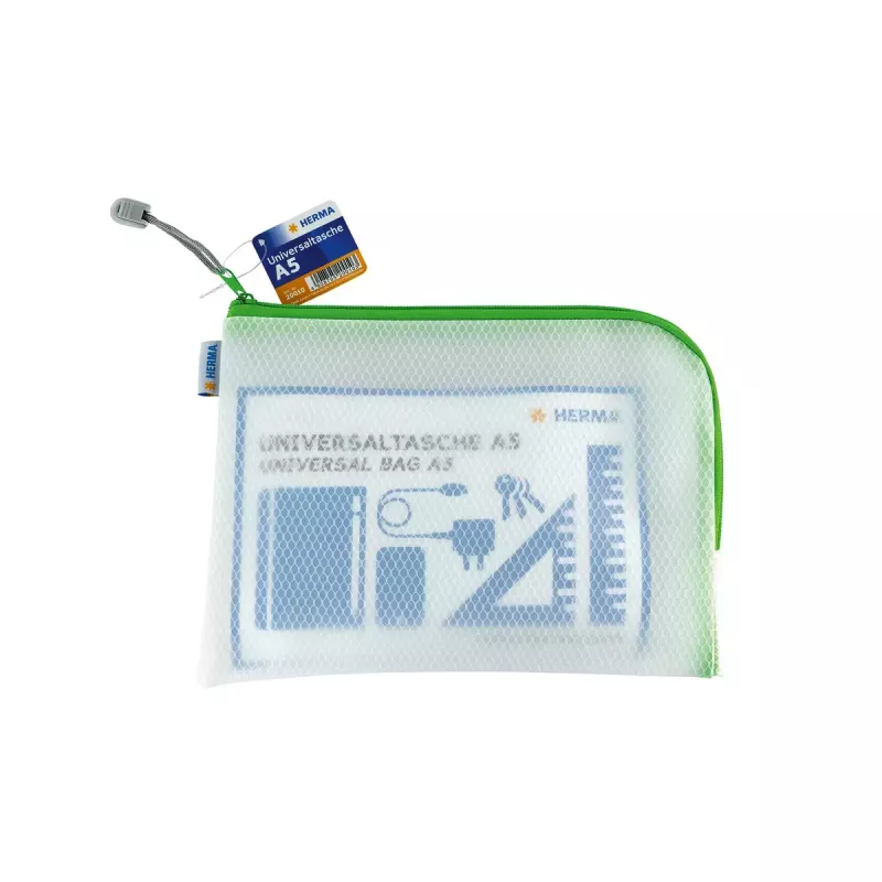 Estuche escolar rígido HERMA 20010 Verde Transparente