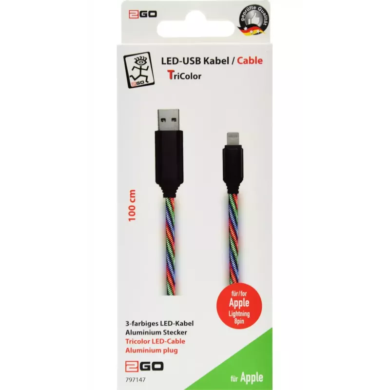 Cable Lightning 2GO 797147 1m Multicolor