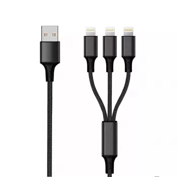 Cable Lightning 2GO 797155 1,5 m Negro USB B USB C Micro-USB B