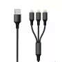 Cable Lightning 2GO 797155 1,5 m Negro USB B USB C Micro-USB B