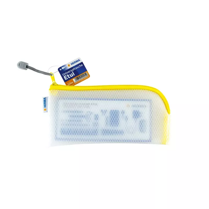Estuche HERMA 20005 Rígido EVA Transparente Amarillo 110x230mm