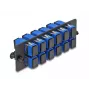 Panel adaptador de fibra óptica DeLOCK SC Simplex UPC 12 puertos azul