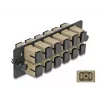 Panel adaptador de fibra óptica DeLOCK SC Simplex OM1 OM2 12 puertos beige