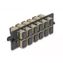 Panel adaptador de fibra óptica DeLOCK SC Simplex OM1 OM2 12 puertos beige