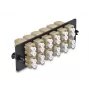 Placa adaptadora de fibra óptica DeLOCK LC Duplex OM1 OM2 12 puertos beige