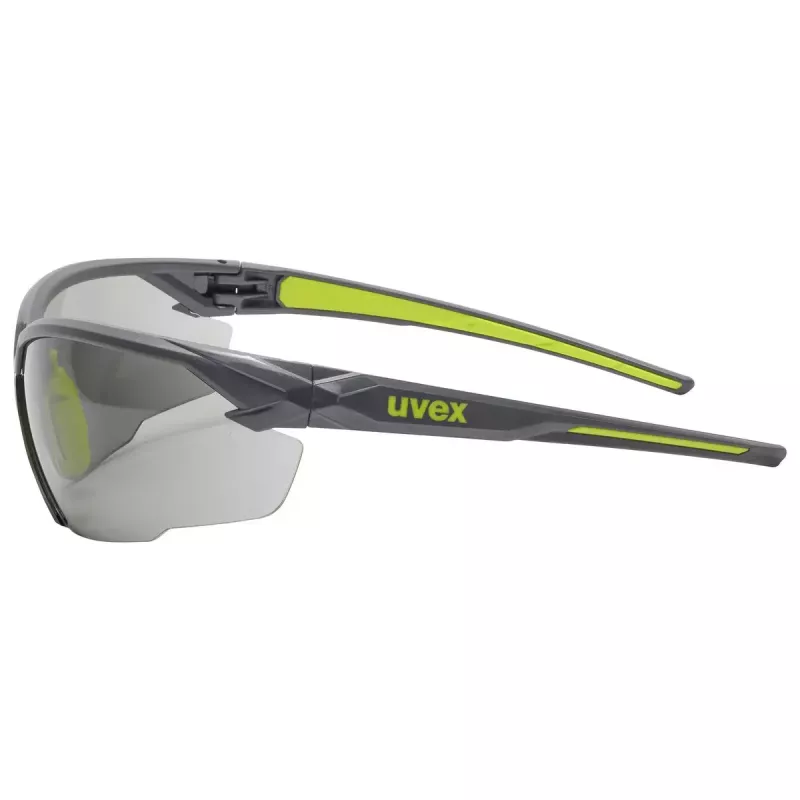 uvex suXXeed 9181281 gafas de protección, lente gris, policarbonato, montura antracita/lima