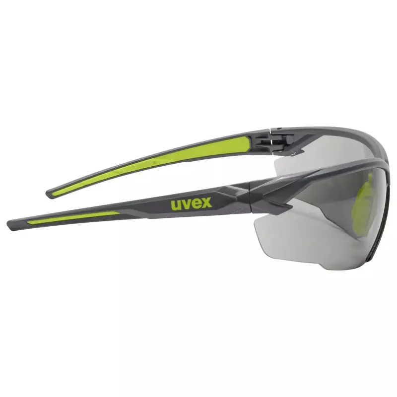 uvex suXXeed 9181281 gafas de protección, lente gris, policarbonato, montura antracita/lima
