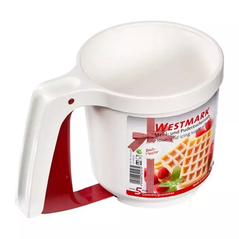 Tamiz de harina Westmark 32142270, plástico, blanco, Ø 10,8 cm, altura 110 mm