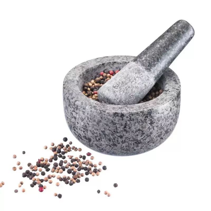Mortero y maja Westmark granito gris — granito, Ø 13 cm, 131×131 mm