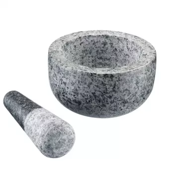 Mortero y maja Westmark granito gris — granito, Ø 13 cm, 131×131 mm