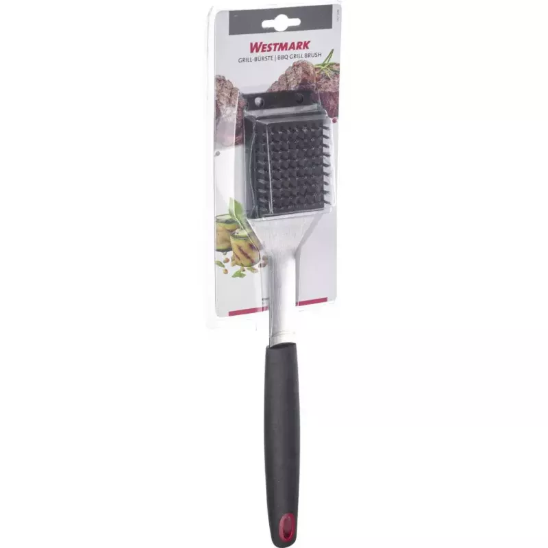 Cepillo de parrilla para exteriores Westmark 15072280 — cerdas de acero inoxidable, mango de PP/TPE, 65×385×35 mm
