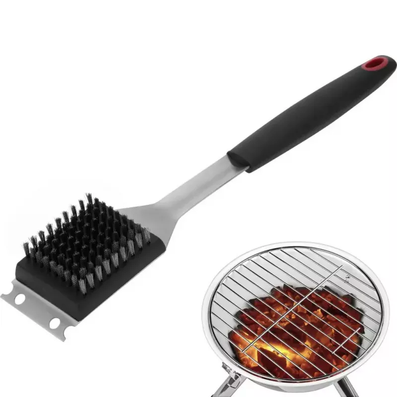 Cepillo de parrilla para exteriores Westmark 15072280 — cerdas de acero inoxidable, mango de PP/TPE, 65×385×35 mm