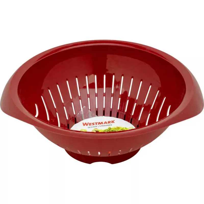 Colador de cocina Westmark 2424227R, plástico, redondo, 25 cm de diámetro, rojo