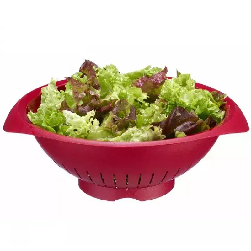 Colador de cocina Westmark 2424227R, plástico, redondo, 25 cm de diámetro, rojo