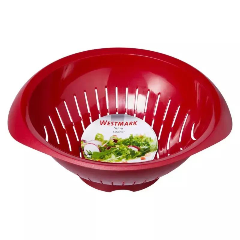 Colador de cocina Westmark 2424227R, plástico, redondo, 25 cm de diámetro, rojo