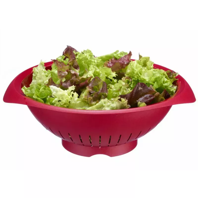 Colador de cocina Westmark 2424227R, plástico, redondo, 25 cm de diámetro, rojo