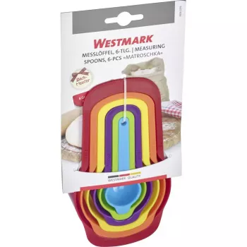 Cucharas medidoras Westmark Matroschka 6 piezas set de polipropileno, longitudes hasta 170 mm, multicolor