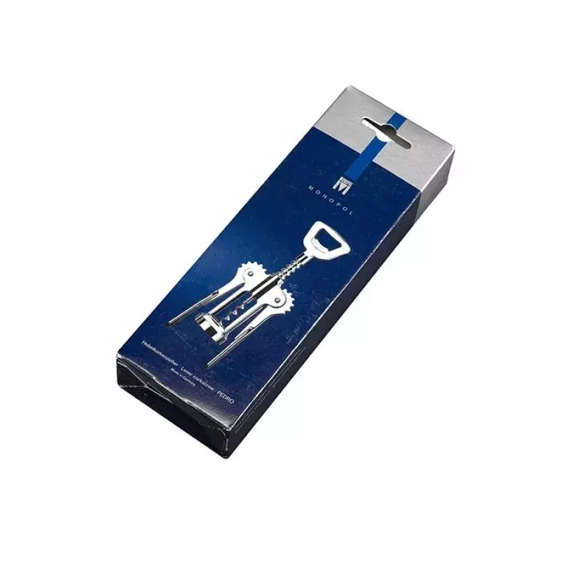 Westmark Pedro 6155336C sacacorchos de palanca, extractor de corchos de dos puntas, cromado, acero/zinc, 73×38×205 mm