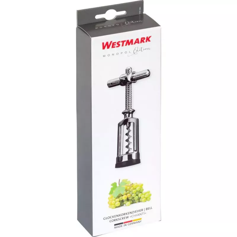 Sacacorchos Westmark 6255336C, acero de zinc, 150 × 68 × 35 mm, fabricado en Alemania