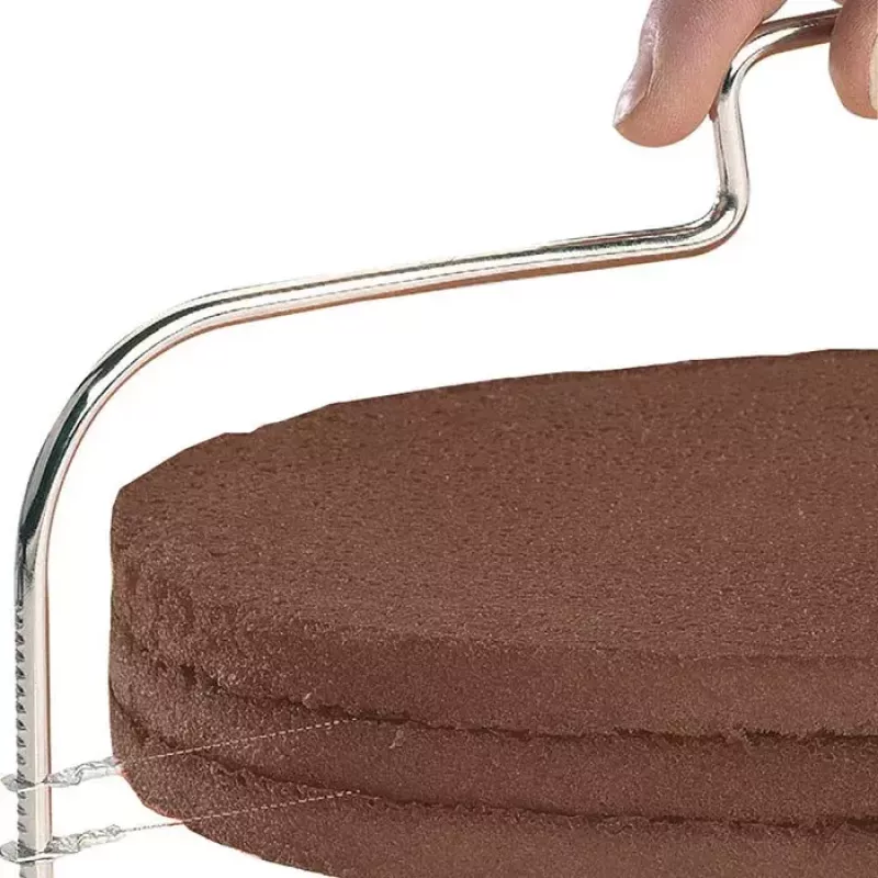 Cortador de tarta de alambre Westmark Simplex‑Duo, carcasa de acero inoxidable, negro, ancho 320 mm