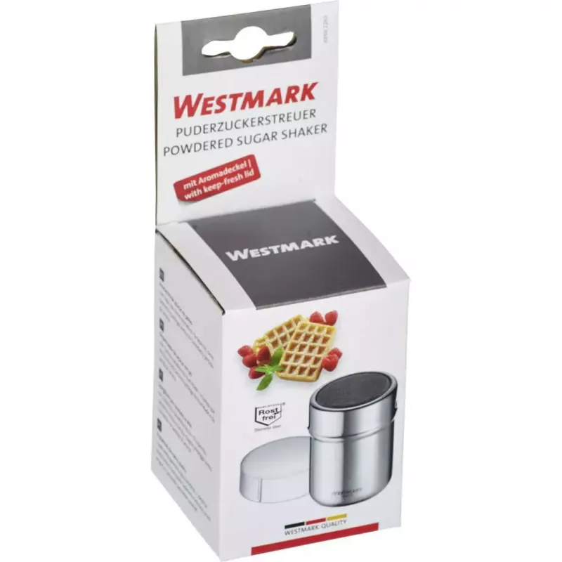 Westmark 69502260 espolvoreador de azúcar glas, acero inoxidable/polipropileno (PP), 6,2 cm, plateado