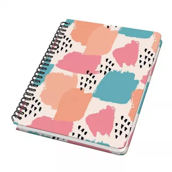 Cuaderno de notas Sigel Jolie JN610 A5 120 hojas albaricoque rosa turquesa