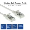 ACT gris 7 metros LSZH U/FTP CAT6A cable de parcheo slimline para centro de datos snagless con conectores macho RJ45