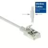 ACT gris 10 m LSZH U/FTP CAT6A cable de parcheo slimline para centro de datos snagless con conectores macho RJ45