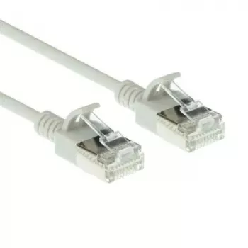 ACT gris 10 m LSZH U/FTP CAT6A cable de parcheo slimline para centro de datos snagless con conectores macho RJ45