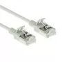 ACT gris 10 m LSZH U/FTP CAT6A cable de parcheo slimline para centro de datos snagless con conectores macho RJ45